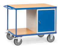 Schwere Werkstattwagen 600 kg, mit 1 Schrank und 2...