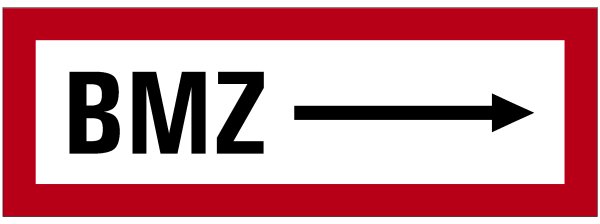 SB46 Brandschutzzeichen &quot;BMZ Richtungsangabe&quot;