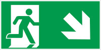 SR46 Rettungszeichen &quot;Rettungsweg rechts...