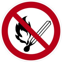 SV05 Verbotszeichen &quot;Keine offene Flamme; Feuer,...
