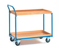Leichte Tischwagen mit 2 K&auml;sten, Griff hochstehend