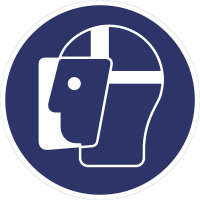 SG10 Gebotszeichen &quot;Gesichtsschutz benutzen&quot;