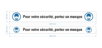 Warnband &quot;Pour votre s&eacute;curit&eacute;, portez...