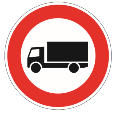 Verkehrszeichen &quot;Verbot f&uuml;r LKW&quot;