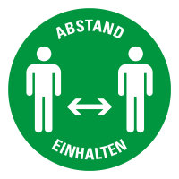 Bodenmarkierung bedruckt &quot;ABSTAND EINHALTEN (Version...