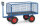 Handpritschenwagen mit Drahtgitterw&auml;nde (600 mm hoch), 2000 x 1000 mm