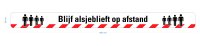 Warnband &quot;Blijf alsjeblieft op afstand&quot; 50 mm x...