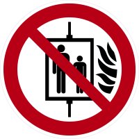 SV32 Verbotszeichen &quot;Aufzug im Brandfall nicht...