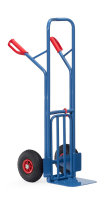Paketkarren 300 kg, H&ouml;he 1300 mm, mit Stahlblech- und Klappschaufel