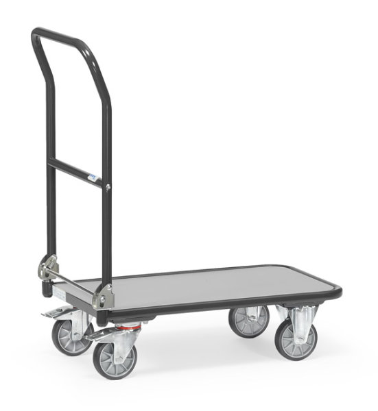 Klappwagen &quot;GREY EDITION&quot; 250 kg, Schiebeb&uuml;gel auf Plattform klappbar