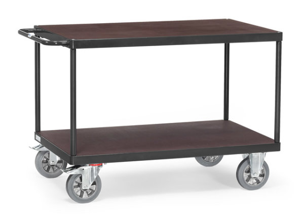 Tischwagen &quot;GREY EDITION&quot; 1200 kg, mit 2 B&ouml;den aus Holz