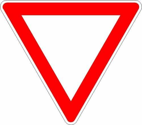 Verkehrszeichen &quot;Vorfahrt gew&auml;hren!&quot;