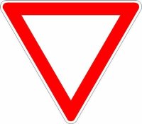 Verkehrszeichen &quot;Vorfahrt gew&auml;hren!&quot;