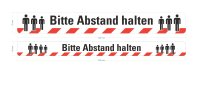 Schild / Bodenmarkierungsband  &quot;Bitte Abstand...