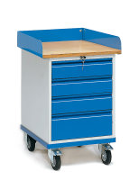 Rollschrank 150 kg; mit 4 Schubladen