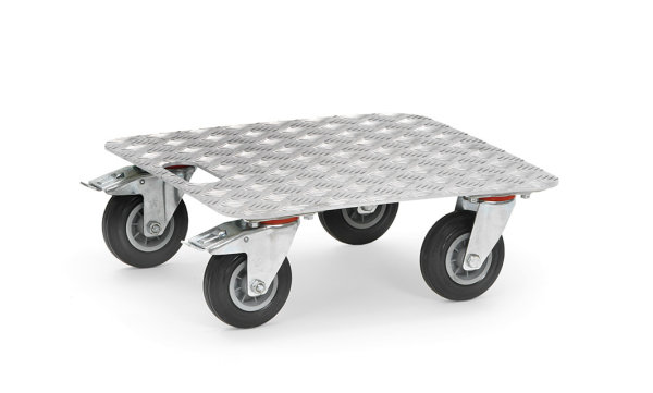 Kistenroller 250 kg; mit Aluminium und Griffloch