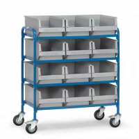 Beistellwagen 250 kg; mit 3x4 Sichtlagerk&auml;sten