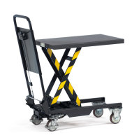Hubtischwagen 150 kg - Rohrschiebeb&uuml;gel anklappbar
