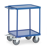Tischwagen mit Stahlblech-Wannen 500 kg,mit 10 mm hohem Rand