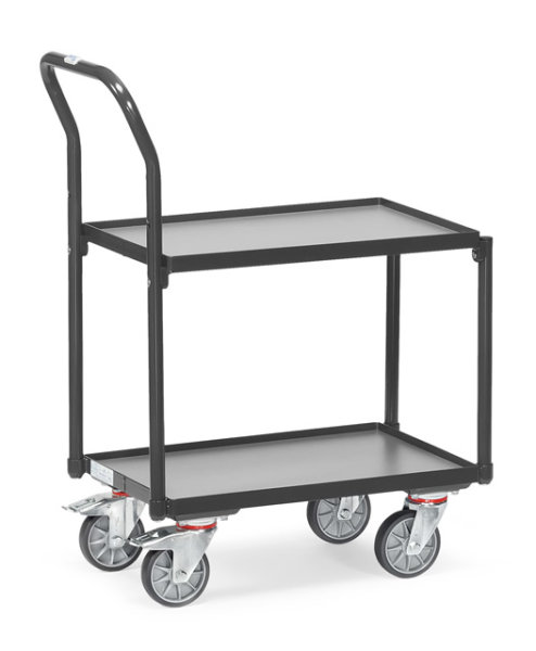 Etagen-Roller &quot;GREY EDITION&quot; 250 kg, mit 2 B&ouml;den und Rohrschiebeb&uuml;gel
