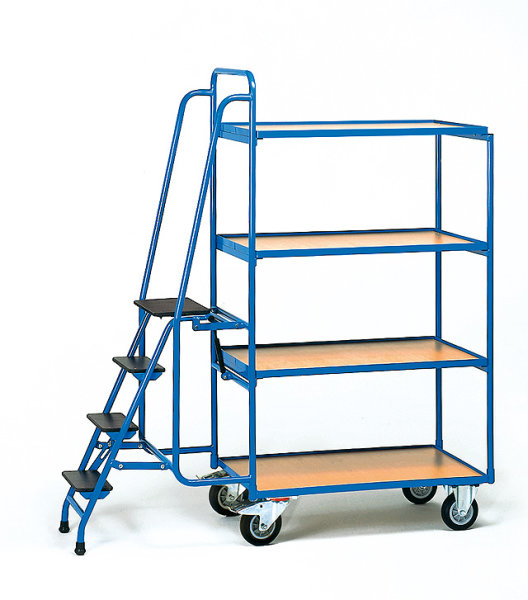 Kommissionierwagen 250kg, 4 Ladefl&auml;chen, hohe Ausf&uuml;hrung