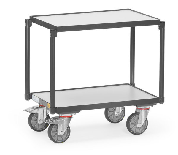 ESD-Eurokasten-Roller 250 kg, mit 2 B&ouml;den aus Holz, mit 7 mm Rand