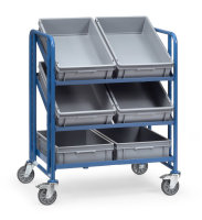 Eurokastenwagen - 250 kg, mit 3 offenen Etagenrahmen mit...