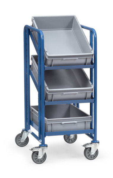 Eurokastenwagen - 250 kg, mit 3 offenen Etagenrahmen mit 3 Eurok&auml;sten