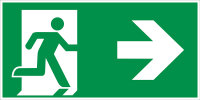 SR44 Rettungszeichen &quot;Rettungsweg rechts&quot; Folie...