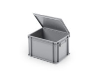 Eurobeh&auml;lter mit Deckel 400 x 300 x 175 Griff...