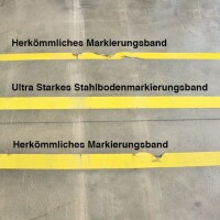 Bodenmarkierungsband Ultra Stahl LPS 6000 75 mm gelb/schwarz 6 m