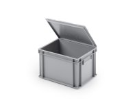 Eurobeh&auml;lter mit Deckel 400 x 300 x 235 Griff...