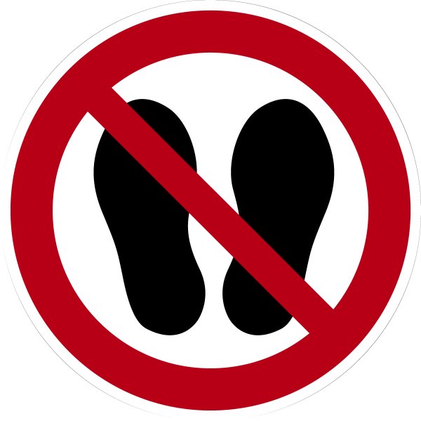 SV14 Verbotszeichen &quot;Betreten der Fl&auml;che verboten&quot; Folie 200 mm