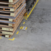 MUSTER: Bodenschild DIN A4 gr&uuml;n geschlossen