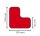 Stellplatzmarkierung strapazierf&auml;hig LPS-5110 L-St&uuml;ck 50 mm rot