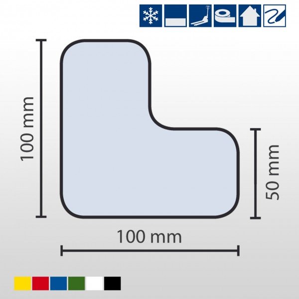 Stellplatzmarkierung f&uuml;r Tiefk&uuml;hlbereiche 50 mm LPS-5010