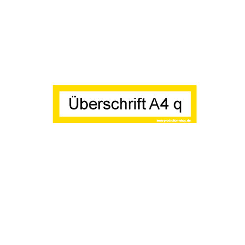 &Uuml;berschrift Infotasche A5 quer / A4 hoch