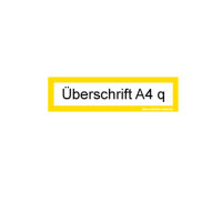 &Uuml;berschrift Infotasche A5 quer / A4 hoch