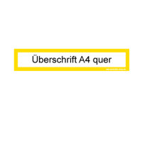 &Uuml;berschrift Infotasche A4 quer / A3 hoch