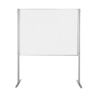 Whiteboard mit St&auml;nder 1500 x 1200 mm silber eloxiert