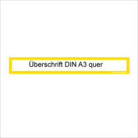 &Uuml;berschrift Infotasche A3 quer / A2 hoch