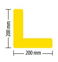 MUSTER: Stellplatzmarkierung lang strapazierf&auml;hig LPS-511 L-St&uuml;ck 50 mm gelb